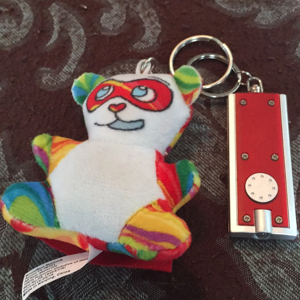 Ruby Bear Keychain With Light